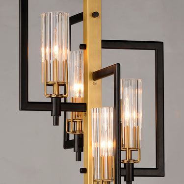 Maxim Lighting Flambeau 4-Light Chandelier Black/Antique Brass