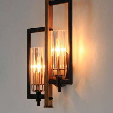 Maxim Lighting Flambeau 2-Light Wall Sconce Black/Antique Brass