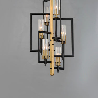 Maxim Lighting Flambeau 6-Light Chandelier Black/Antique Brass