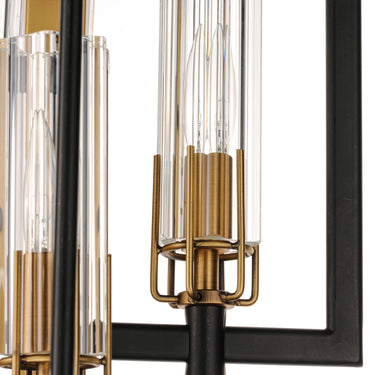 Maxim Lighting Flambeau 6-Light Chandelier Black/Antique Brass