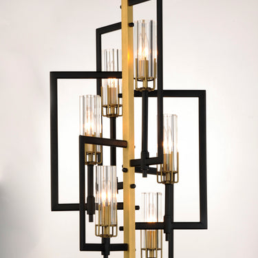 Maxim Lighting Flambeau 6-Light Chandelier Black/Antique Brass