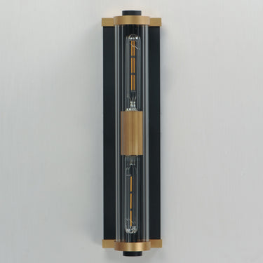 Maxim Lighting Opulent 2-Light 20" Outdoor Wall Sconce Black/Antique Brass