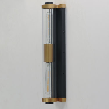 Maxim Lighting Opulent 2-Light 20" Outdoor Wall Sconce Black/Antique Brass