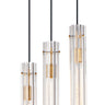Maxim Lighting Flambeau 3-Light Pendant Black/Antique Brass