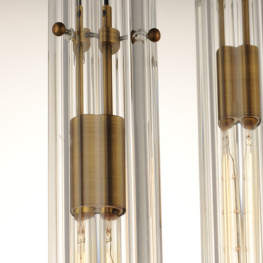 Maxim Lighting Flambeau 3-Light Pendant Black/Antique Brass