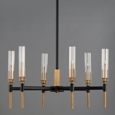 Maxim Lighting Flambeau 6-Light LED Chandelier Black/Antique Brass