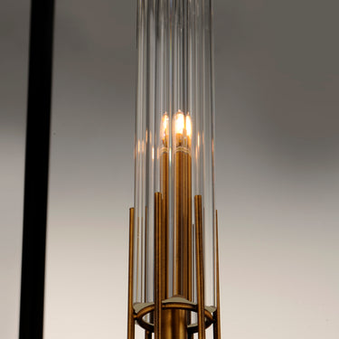 Maxim Lighting Flambeau 6-Light LED Chandelier Black/Antique Brass