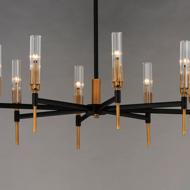 Maxim Lighting Flambeau 8-Light LED Chandelier Black/Antique Brass