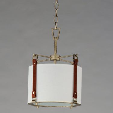 Maxim Lighting Sausalito Medium Pendant Weathered Zinc/Brown Suede