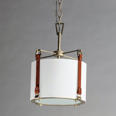 Maxim Lighting Sausalito Medium Pendant Weathered Zinc/Brown Suede