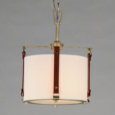 Maxim Lighting Sausalito Medium Pendant Weathered Zinc/Brown Suede
