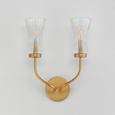 Maxim Lighting Camelot 2-Light Sconce Natural Aged Brass