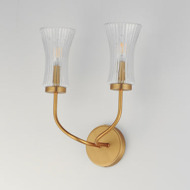 Maxim Lighting Camelot 2-Light Sconce Natural Aged Brass