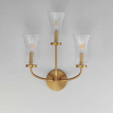 Maxim Lighting Camelot 3-Light Sconce Natural Aged Brass