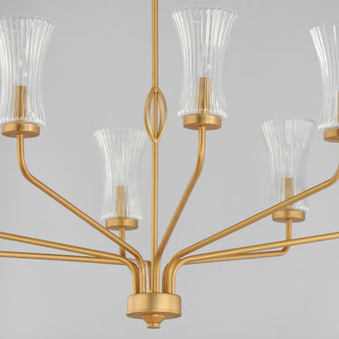 Maxim Lighting Camelot 8-Light Chandelier Natural Aged Brass