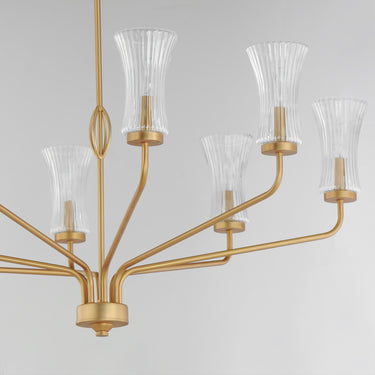 Maxim Lighting Camelot 8-Light Chandelier Natural Aged Brass