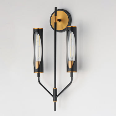 Maxim Lighting Regent 2-Light Wall Sconce Black/Antique Brass