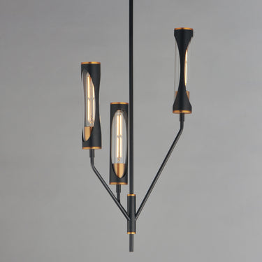 Maxim Lighting Regent 3-Light Pendant Black/Antique Brass
