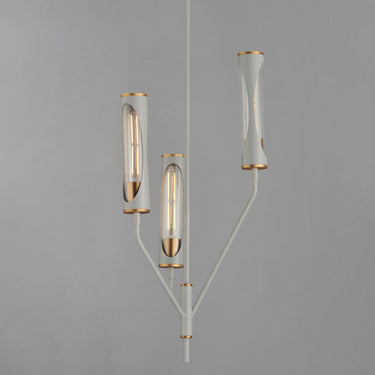Maxim Lighting Regent 3-Light Pendant Light French Gray/Natural Aged Brass