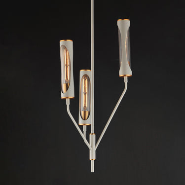 Maxim Lighting Regent 3-Light Pendant Light French Gray/Natural Aged Brass