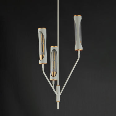 Maxim Lighting Regent 3-Light Pendant Light French Gray/Natural Aged Brass