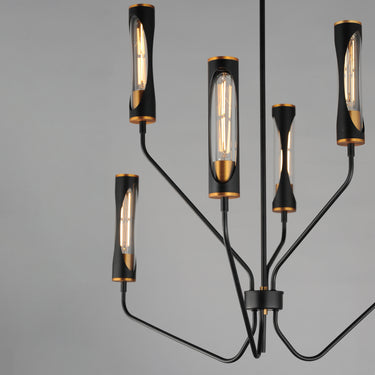 Maxim Lighting Regent 6-Light Pendant Black/Antique Brass