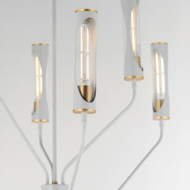 Maxim Lighting Regent 6-Light Pendant Light French Gray/Natural Aged Brass