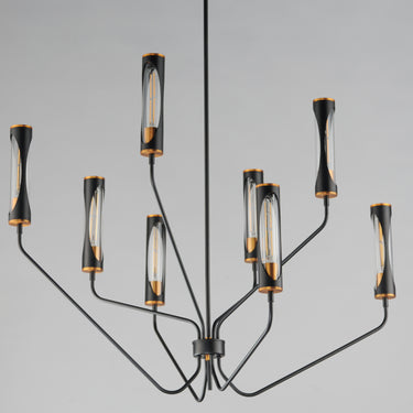 Maxim Lighting Regent 8-Light Chandelier Black/Antique Brass