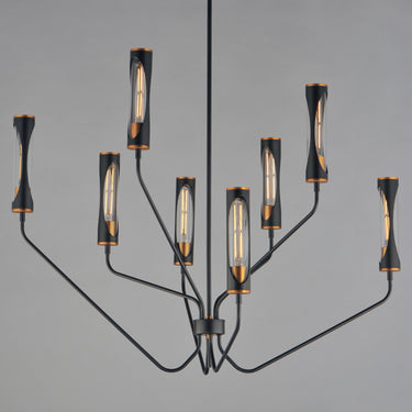 Maxim Lighting Regent 8-Light Chandelier Black/Antique Brass