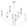 Maxim Lighting Regent 8-Light Chandelier Light French Gray/Natural Aged Brass