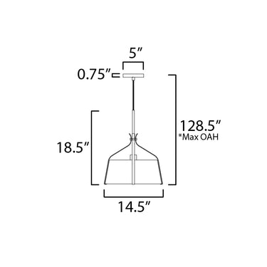Maxim Lighting Bandera 14" Pendant Natural Aged Brass