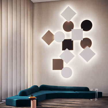 Lodes Puzzle Mega Square Large Wall Ceiling Light