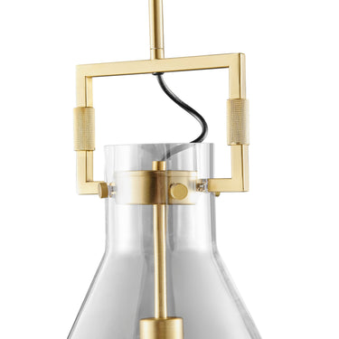 Finesse Decor Helios 1 LED light Pendant Crystal & Gold