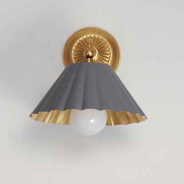 Maxim Lighting Primrose Wall Sconce Dark Grey/Gold Leaf