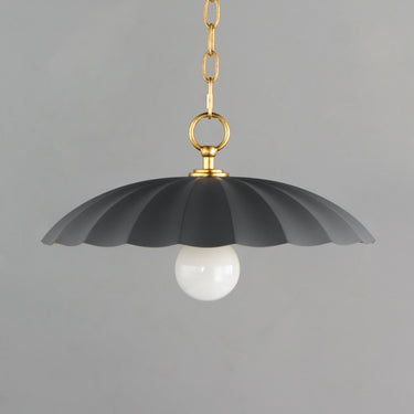 Maxim Lighting Primrose Pendant Dark Grey/Gold Leaf