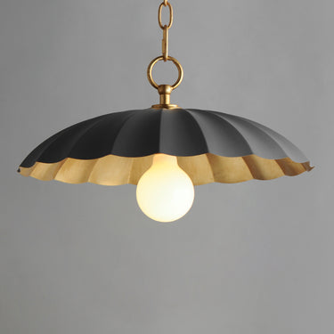 Maxim Lighting Primrose Pendant Dark Grey/Gold Leaf