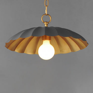 Maxim Lighting Primrose Pendant Dark Grey/Gold Leaf