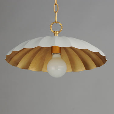 Maxim Lighting Primrose Pendant Matte White/Gold Leaf