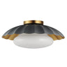 Maxim Lighting Primrose Flush Mount Dark Grey/Gold Leaf