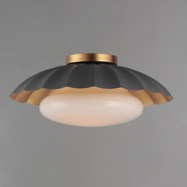 Maxim Lighting Primrose Flush Mount Dark Grey/Gold Leaf