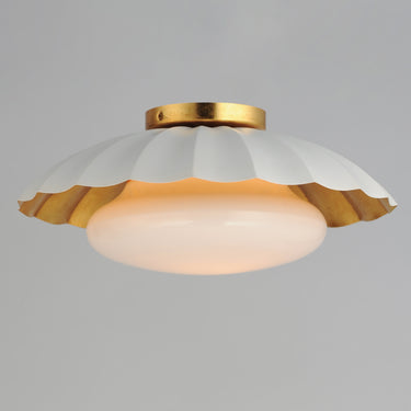 Maxim Lighting Primrose Flush Mount Matte White/Gold Leaf