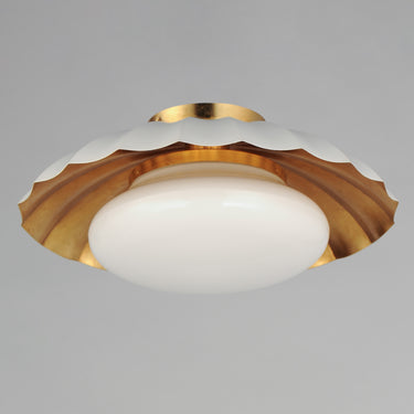 Maxim Lighting Primrose Flush Mount Matte White/Gold Leaf
