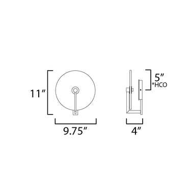 Maxim Lighting Quarry LED Wall Sconce Natural Aged Brass