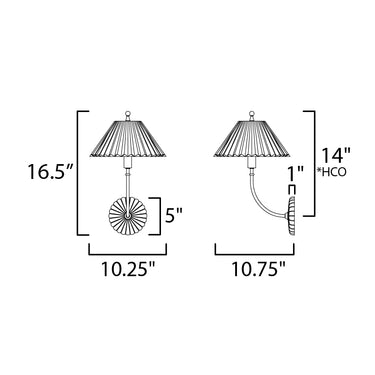 Maxim Lighting Kismet Wall Sconce Gold Leaf