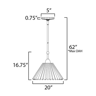 Maxim Lighting Kismet 20" Pendant Gold Leaf