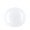 Volum LED Pendant Light by Lodes in glossy white Italian hand-blown glass for modern interiors