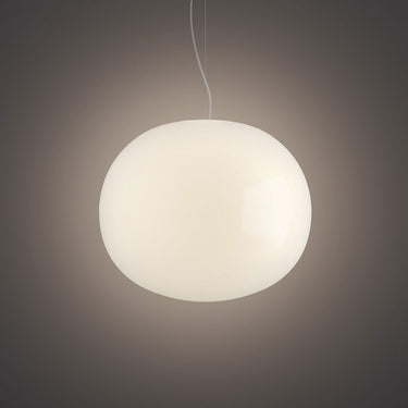 Handcrafted blown glass pendant light from Italy ideal for dining rooms and kitchen islands