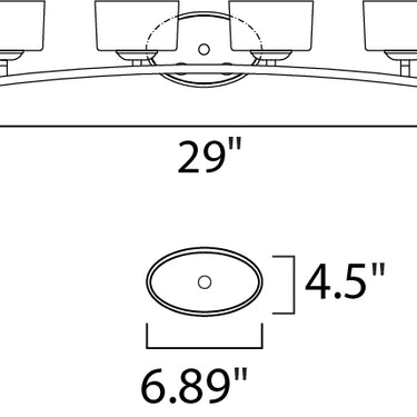 Maxim Lighting Elle 4-Light Bath Vanity Polished Chrome