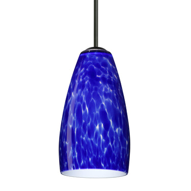 Chrissy in Blue Cloud glass, black finish | Besa Lighting