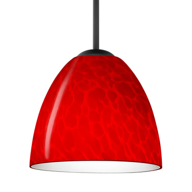 Sasha in Red Cloud glass, black finish | Besa Lighting